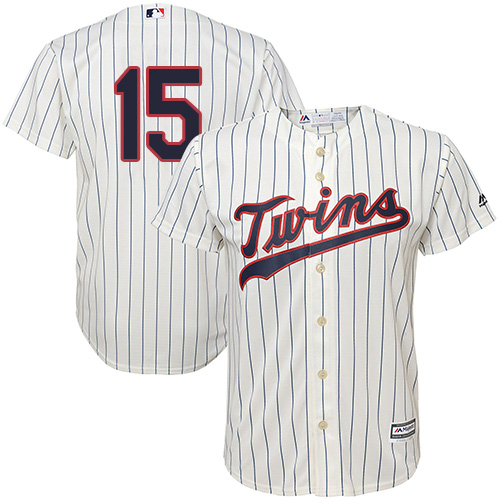 Twins #15 Jason Castro Cream Strip Cool Base Stitched Youth MLB Jersey